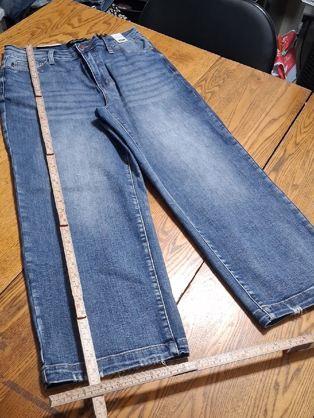 JUDY BLUE Jeans Womens NEW 9/29  BLUE WIDE LEGS High Waisted CROP LOOK AT ME NOW